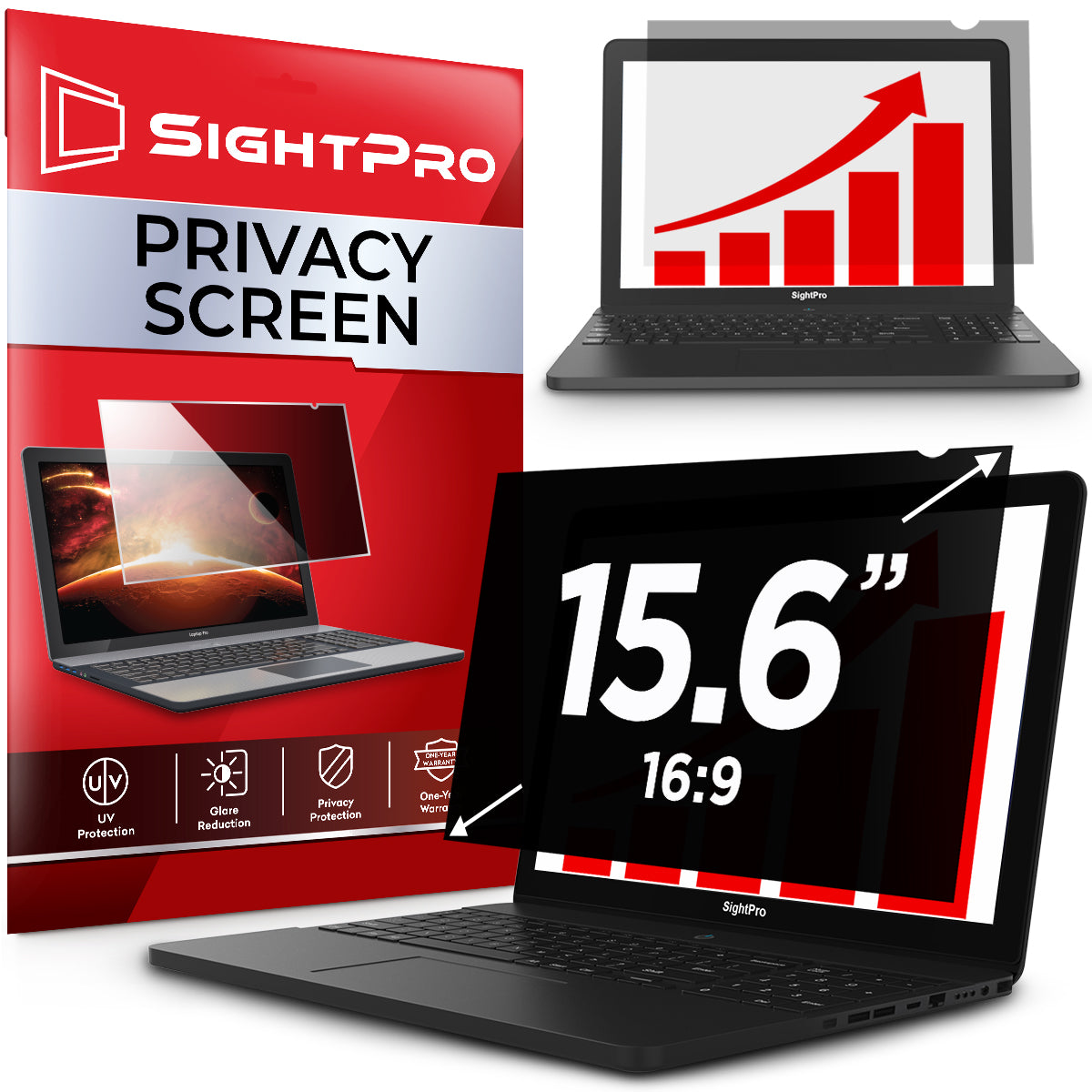 SightPro 15.6 Inch 16:9 Privacy Screen Filter for Laptops