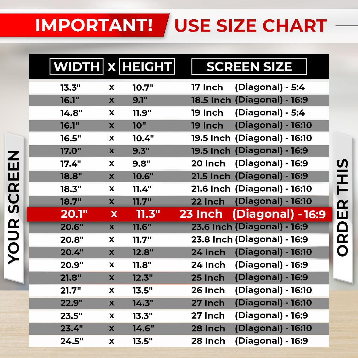 SightPro 23 Inch 16:9 Privacy Screen Filter for Computer Monitors