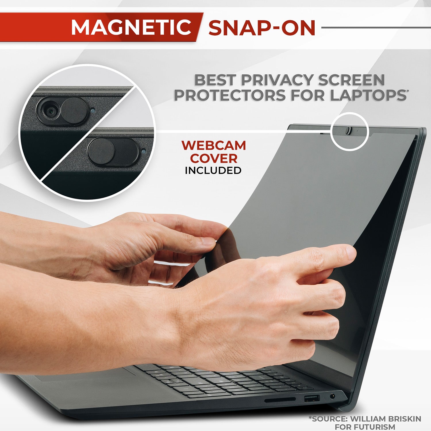 SightPro Magnetic 13.3 Inch 16:10 Privacy Screen Filter for Laptops