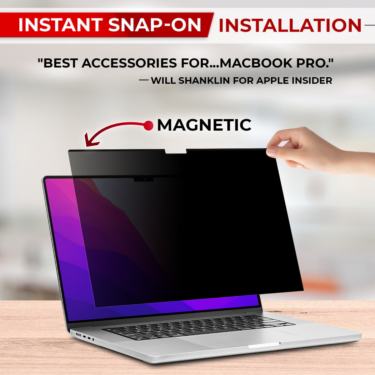 SightPro Magnetic Privacy Screen Filter for MacBook Air 13.6 Inch (2022-2024, M2, M3)