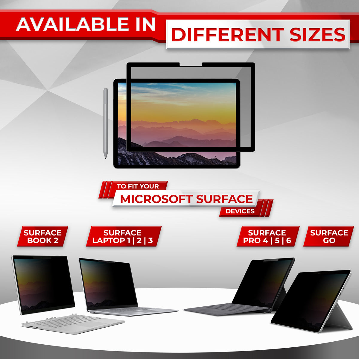 SightPro Magnetic Privacy Screen for Surface Laptop 13.5" (1, 2, 3)