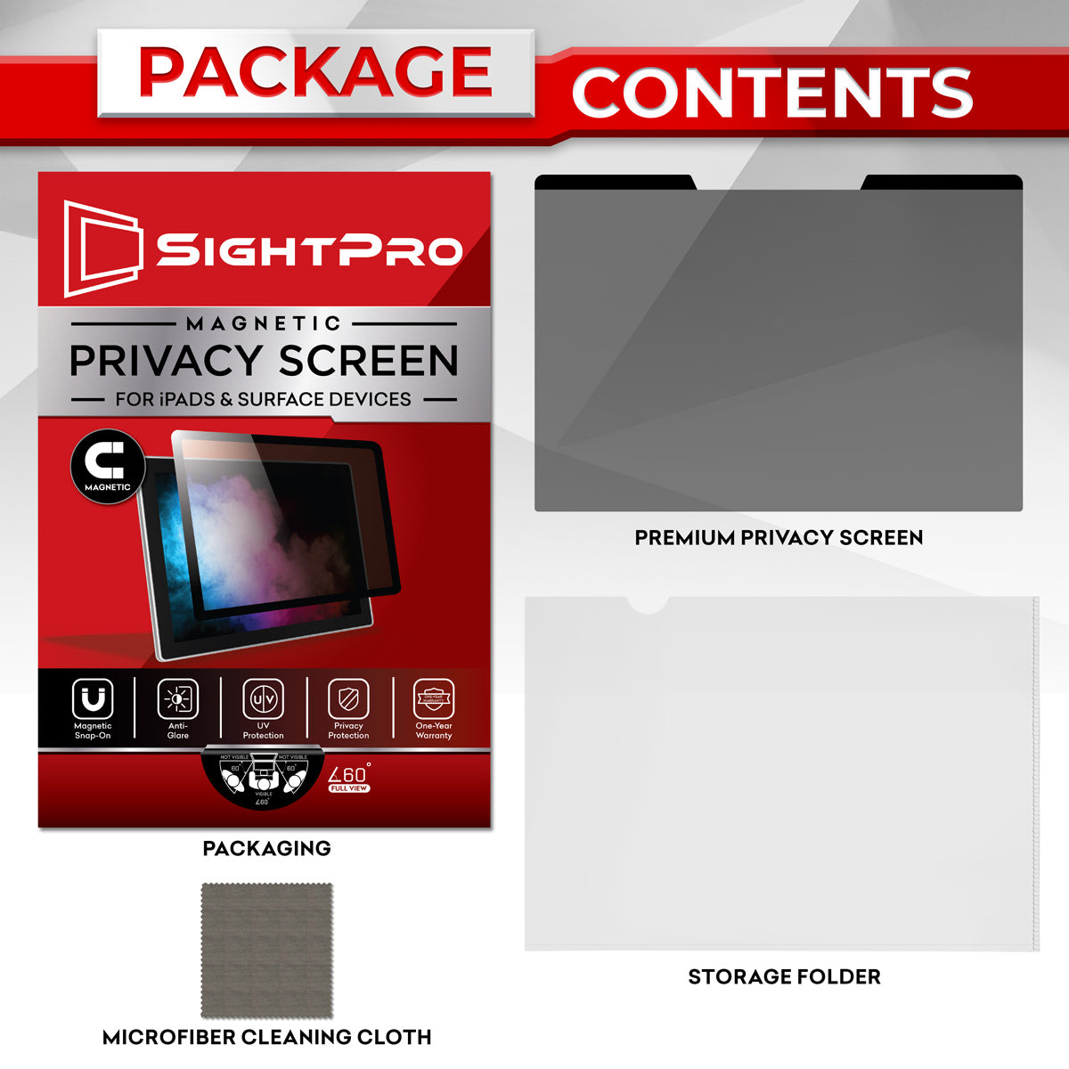 SightPro Magnetic Privacy Screen for Surface Laptop 13.5" (1, 2, 3)