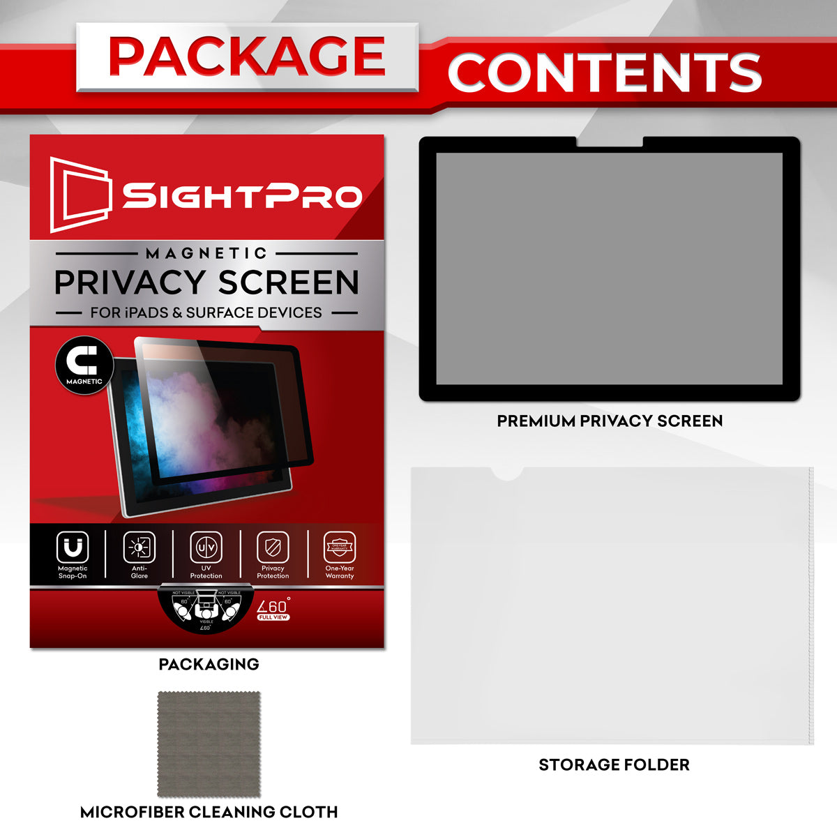 SightPro Magnetic Privacy Screen for Surface Pro 12.3