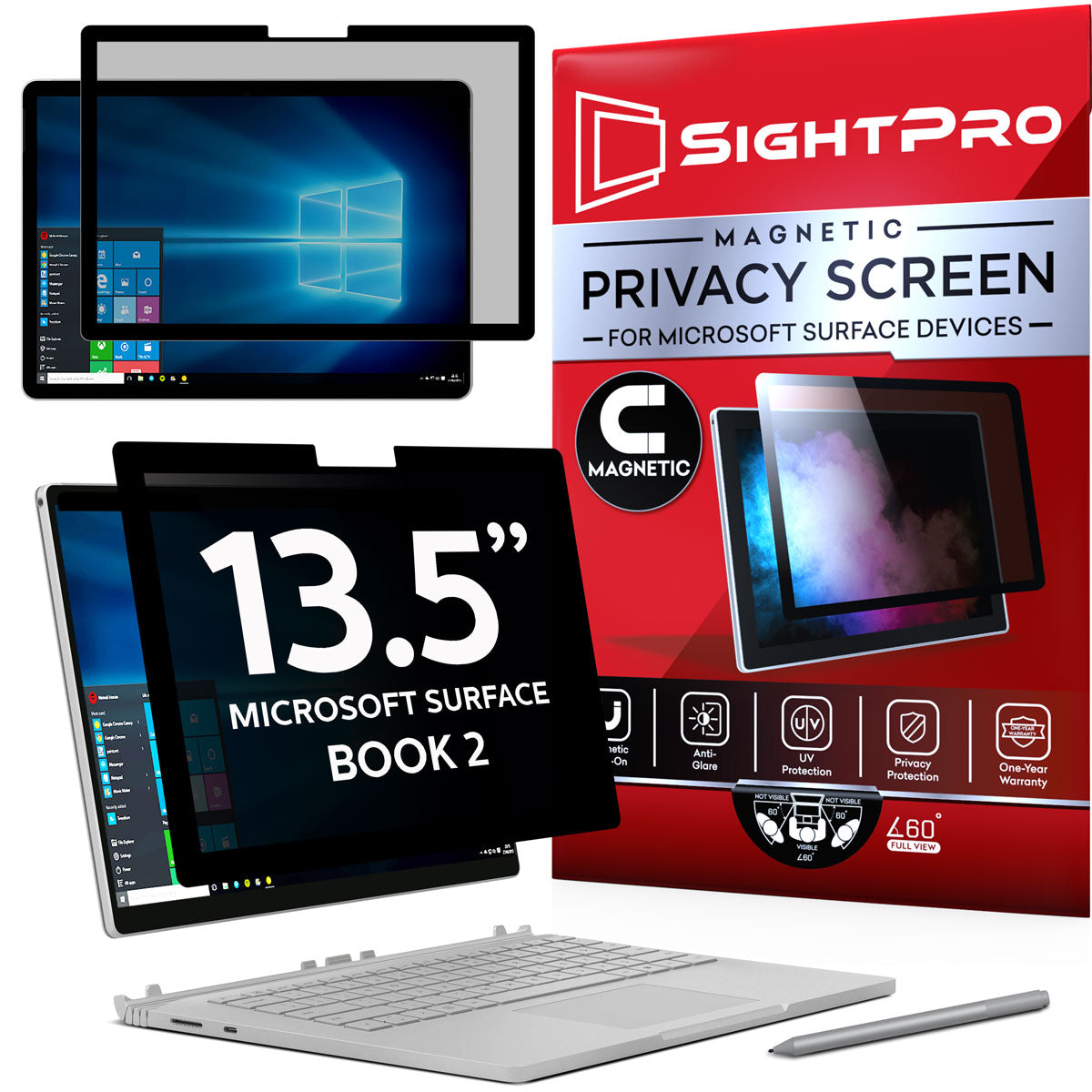 SightPro Magnetic Privacy Screen for Surface Book 2 13.5