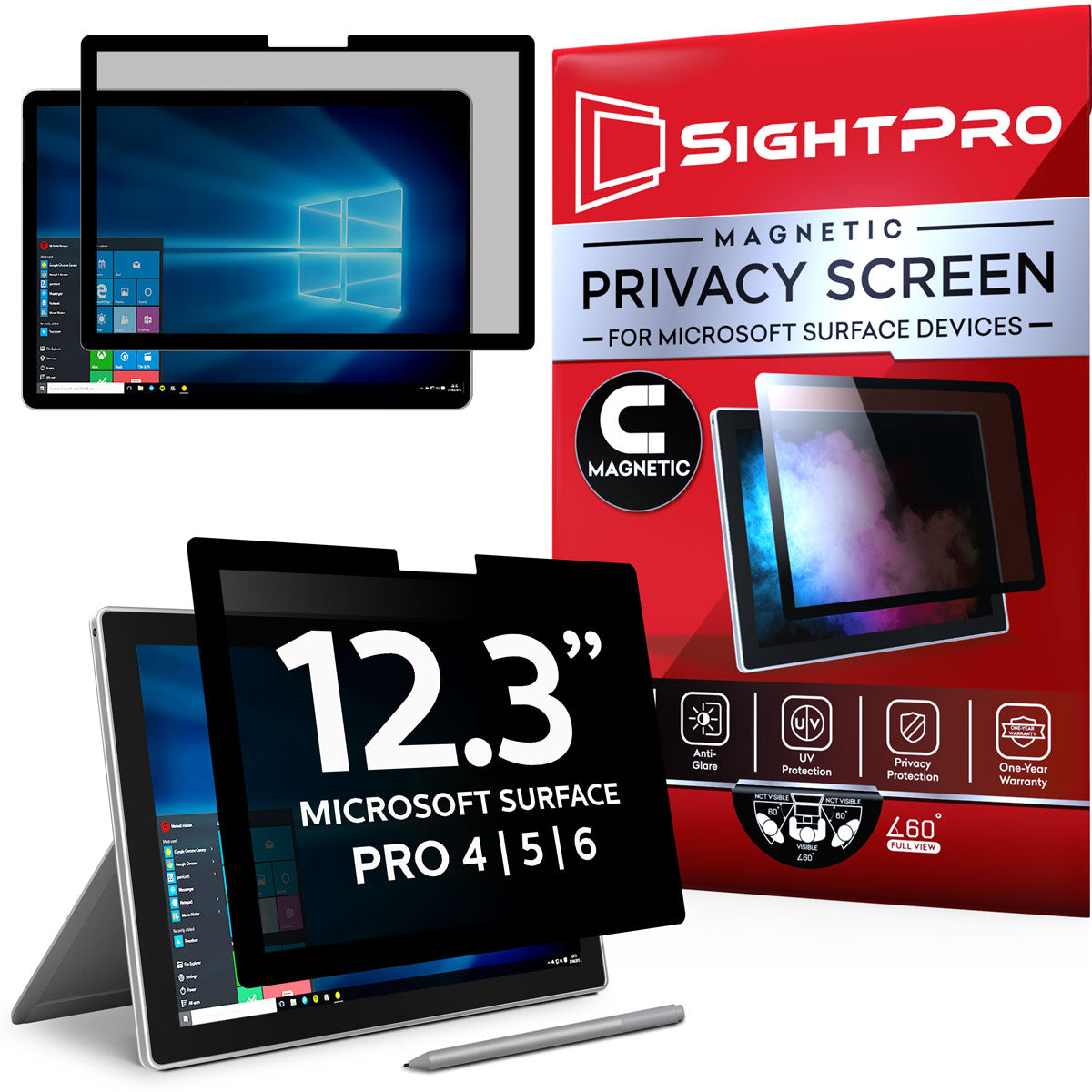 SightPro Magnetic Privacy Screen for Surface Pro 12.3" (4, 5, 6)